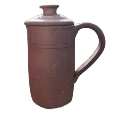 Traditional Indian Eco Friendly Clay Water Jug with Lid for natural cooling