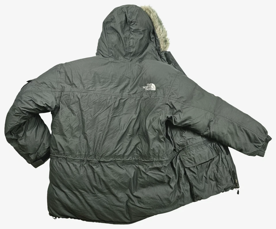 *HOT VTG Men's THE NORTH FACE @ McMURDO PARKA DOWN FUR HOOD PUFFER GRAY Coat XL - Image 4 of 4