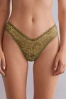 NEW Intimissimi Golden Goddess Brazilian Briefs Green & Gold Size S