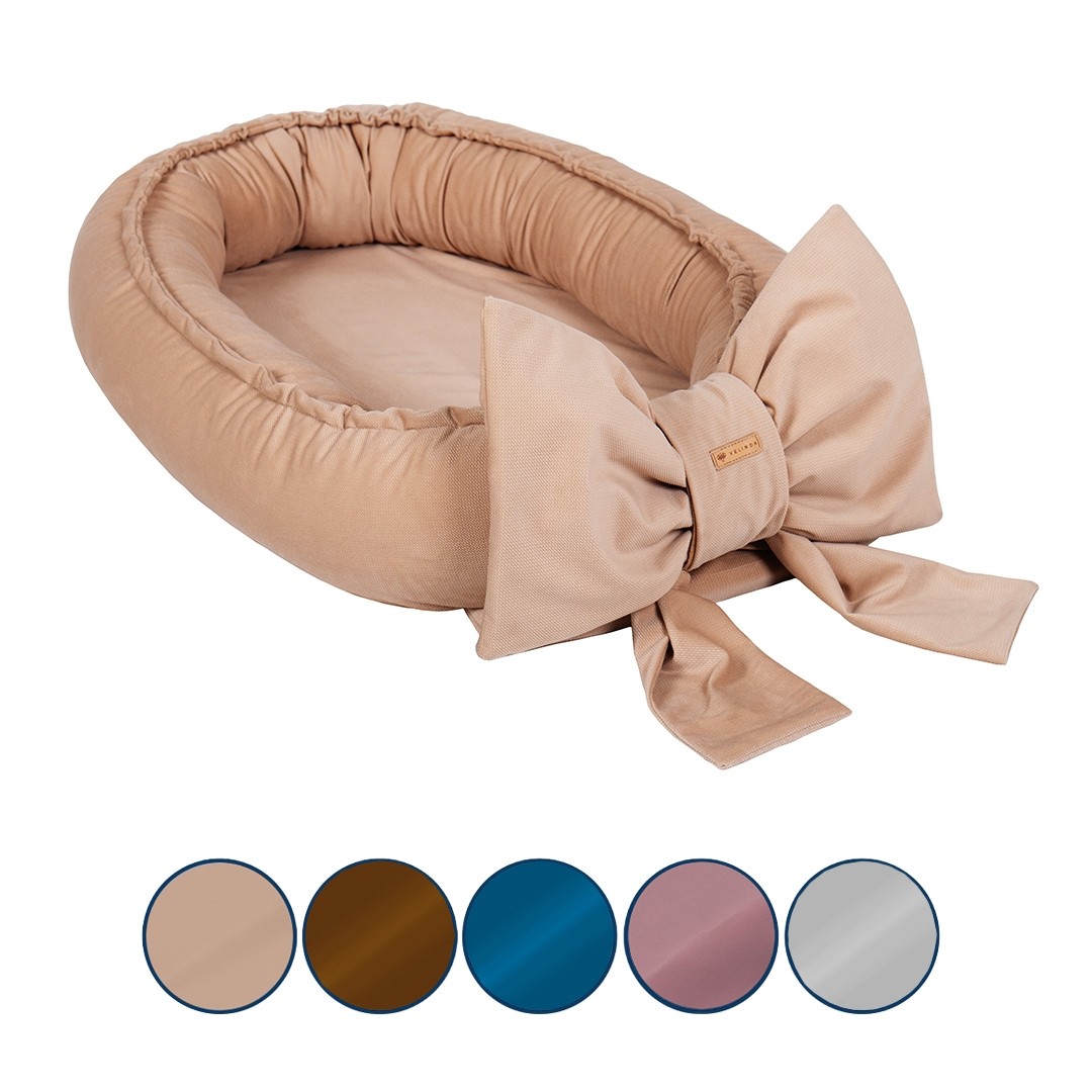 Nido de peluche nido de bebé nido de bebé cuna de viaje cambiador con lazo