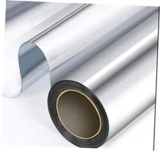 15.7" x 196.5" One Way Mirror Window Privacy Film 15.7 inch x 196.5 inch Silver