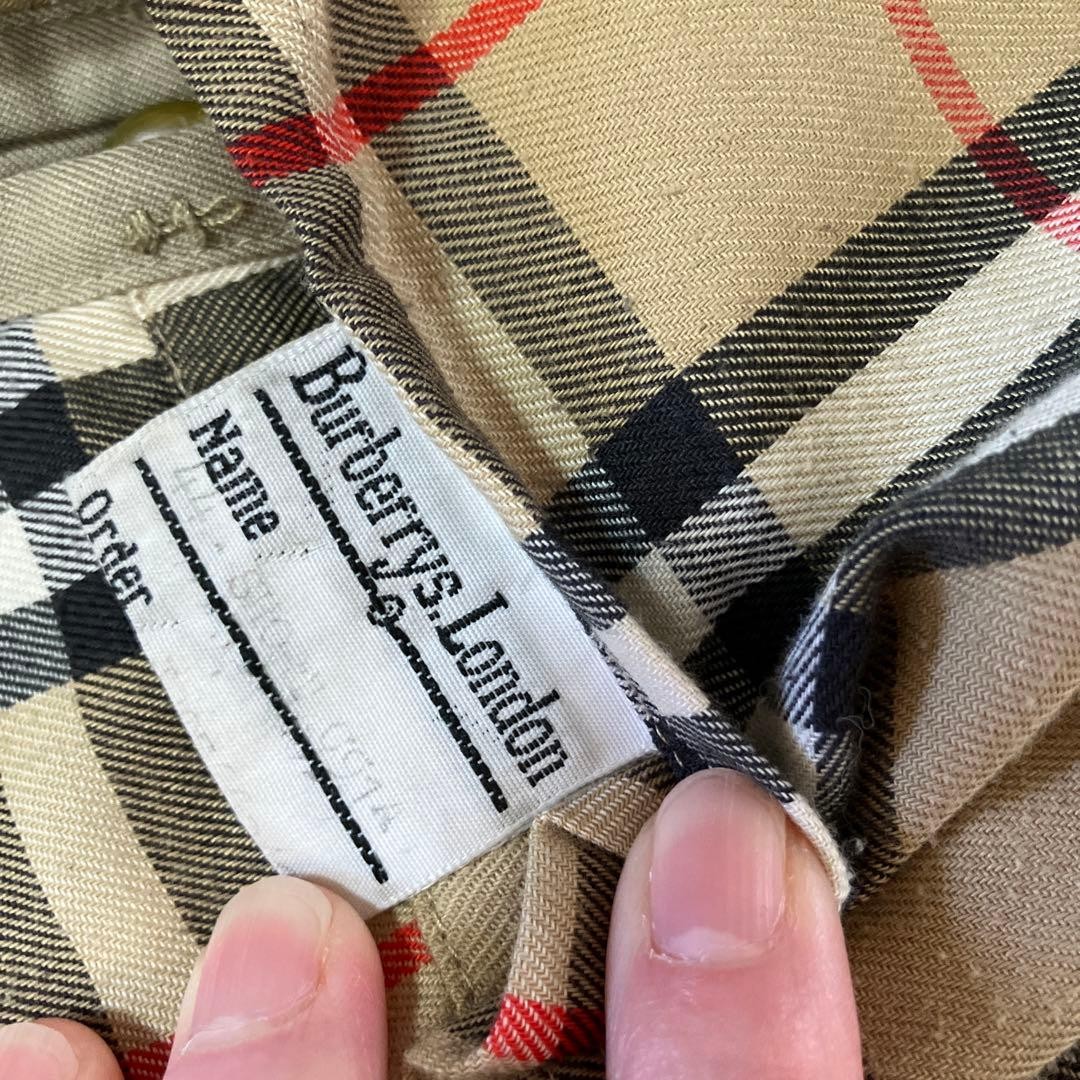 Burberrys Bal Collar Coat Beige Cotton With Check Pattern Size L For Women thumbnail 24