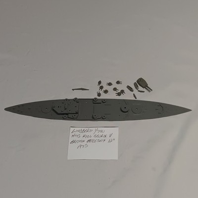 PARTS LOT Vintage 1975 Lindberg 1/750 HMS KING GEORGE V Battleship No. 447 PARTS