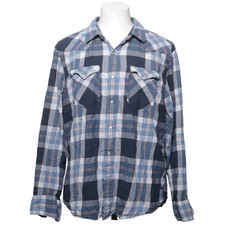Levi Strauss & Co, Flanellhemd, Größe: XXL, Blau/Weiß/Mehrfarbig, Karo #KY5