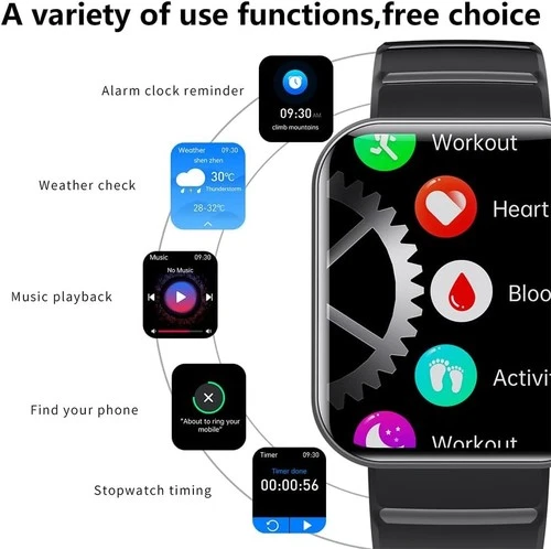 Blackview Smartwatch HerrenArmbanduhr mit Pulsmesser Schlafmonitor SpO2 Sportuhr - Bild 6 von 6