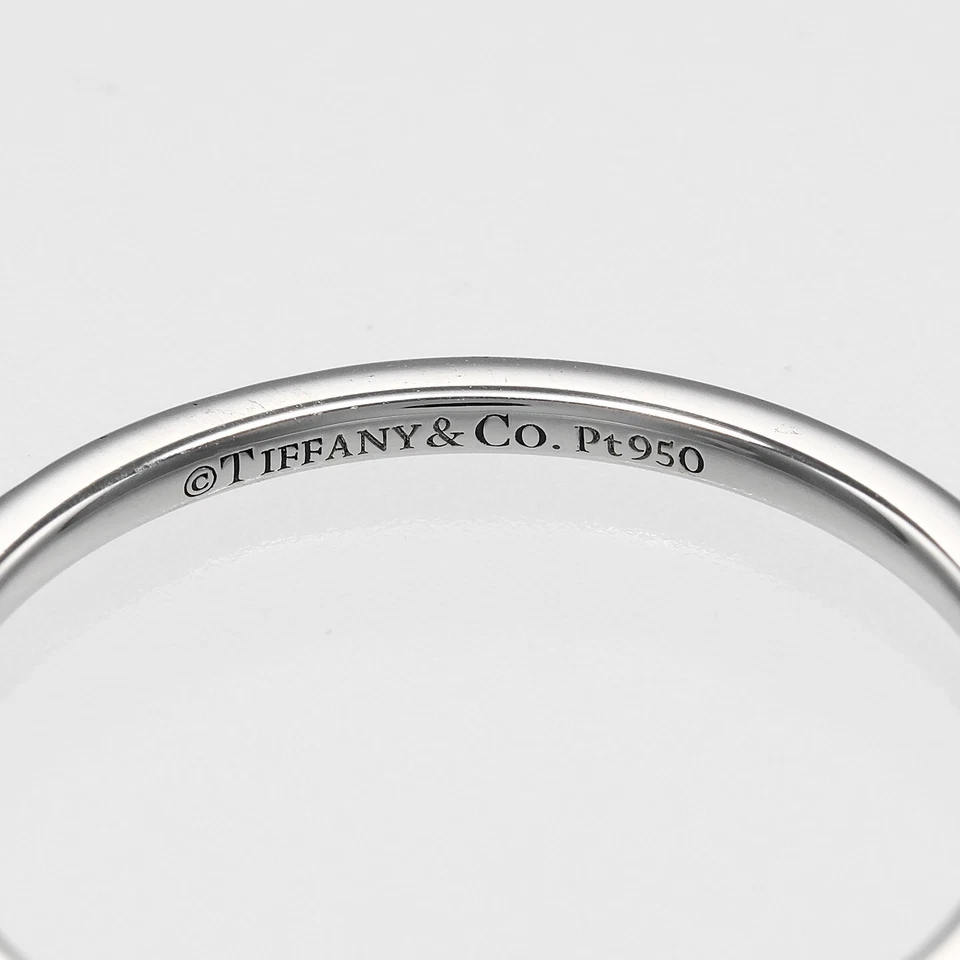 TIFFANY&Co. Anillo True Band 0.1" Modelo Pt950Platino #9.2 (Talla EE. UU.) 3.28g Para Hombre Foto 4 de 4