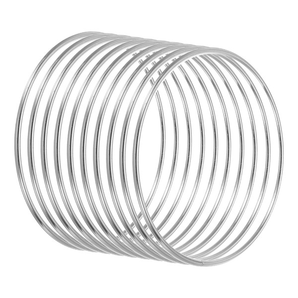 4 Zoll TraumfäNger Ringe, 10 StüCk Metall Makramee Kranz Blumen Rundring Hoop-image