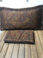AMERICAN LIVING LICHFIELD RALPH LAUREN KING SHAMS QUILTED PAISLEY MULTICO 20X36"