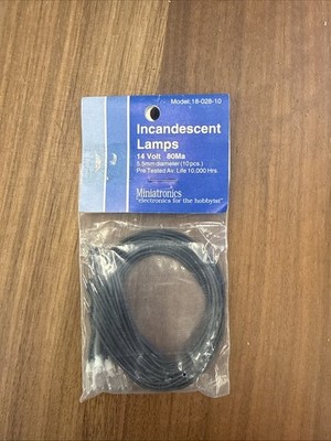Miniatronics Incandescent Lamps Model: 18-028-10 14V 80Ma 5.5mm Diameter 10 Pcs
