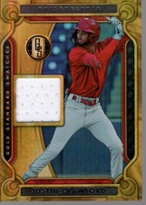 2023 Panini Chronicles Gold Standard Swatches #50 Justin Crawford Jersey BB