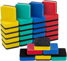 24 Pcs Strong Magnetic Whiteboard Erasers - Mini Dry Erase Erasers, Small Chalkb