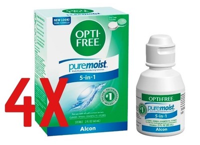 4x Opti-Free Pure Moist Rewetting Drops Moistens & Refreshes Lens.exp 2027