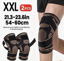 2pcs Premium Copper Infused Knee Compression Brace with Straps, Unisex