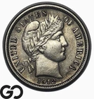 1912 Barber Dime, Nice Choice BU+