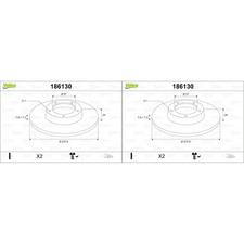 2x VALEO BREMSSCHEIBEN 238mm VOLL VORNE passend für CITROËN AX SAXO PEUGEOT 106 