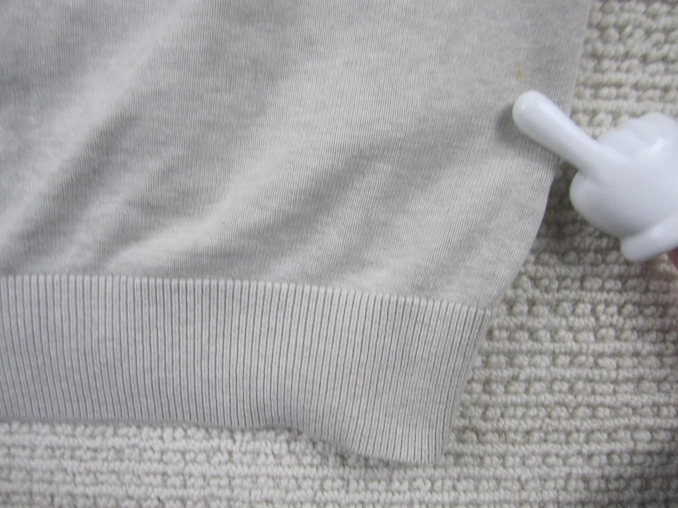 Suéter Nautica Para Hombres 4XLT Gris 1/4 Cremallera Cuello Simulado Grande Alto Algodón Pullover Logo Foto 2 de 4