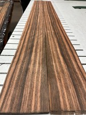 Ebony Raw Wood Veneer 2 sheets 65'' x 5'' 321O
