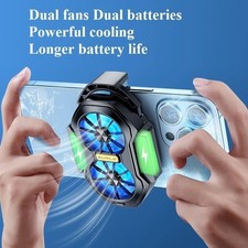 Dual Fan Rechargeable Phone Cooler Mobile Gaming Radiator Cooling Fan Clip