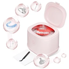 ROLWAY Retainer Cleaner,46kHz 220ML Ultrasonic Cleaner light green