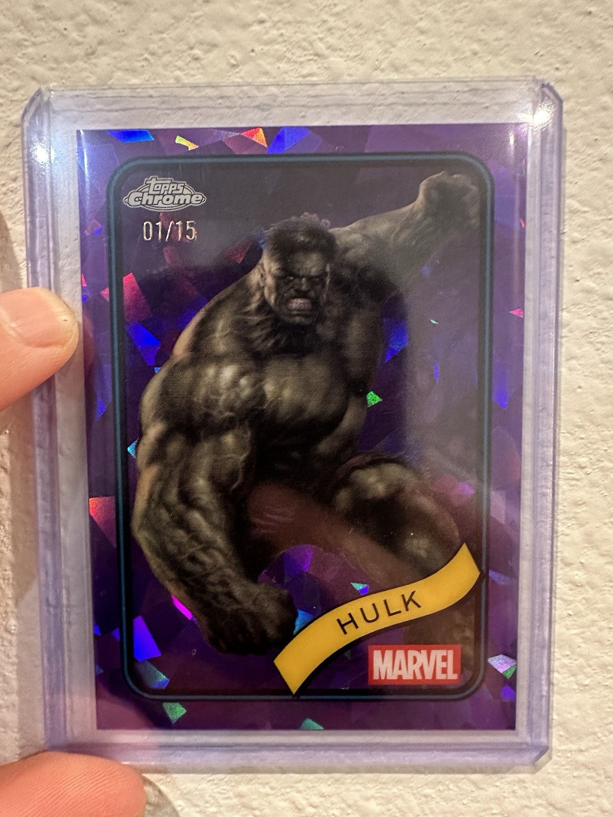 Topps Chrome Marvel Hulk Purple Sapphire 1/15