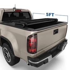 3-Fold 5ft Bed Soft Tonneau Cover for 2015-2026 Chevy Colorado Canyon Waterproof