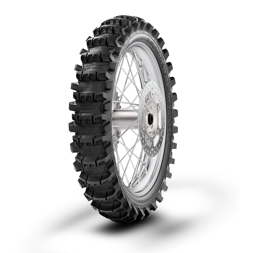 PIRELLI SCORPION MX SOFT REAR TYRE 110/90-19 NHS 62M SAND/MUD MOTOCROSS