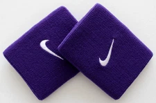 Nike Dri-Fit Basketball Wristbands 4" Adult  Court Purple/White