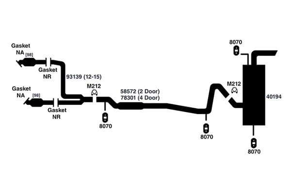 For Jeep Wrangler 2012-2017 AP Exhaust 40194 Aluminized Steel Exhaust Muffler - Image 4 of 4
