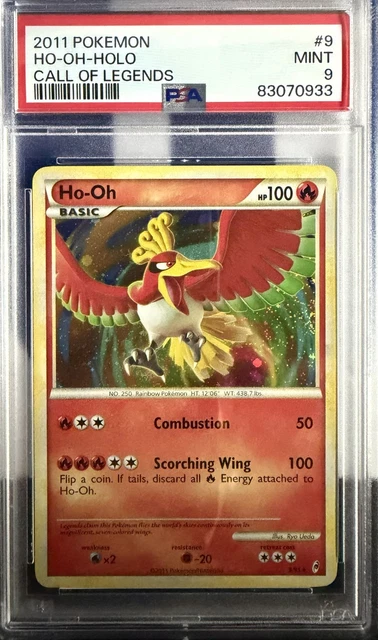 2011 Pokémon Ho-Oh Holo #9/95 Call of Legends PSA 9 MINT