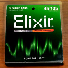 Elixir Nanoweb Medium Long Scale Electric Bass Strings - 45/105 - NEW/SEALED