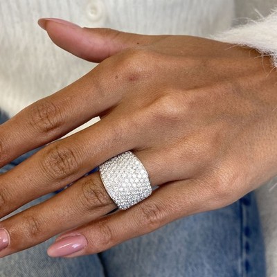 3ct F/VS2 Round Cut Lab Created Diamond White Gold Band Ring Certified Gift Rare