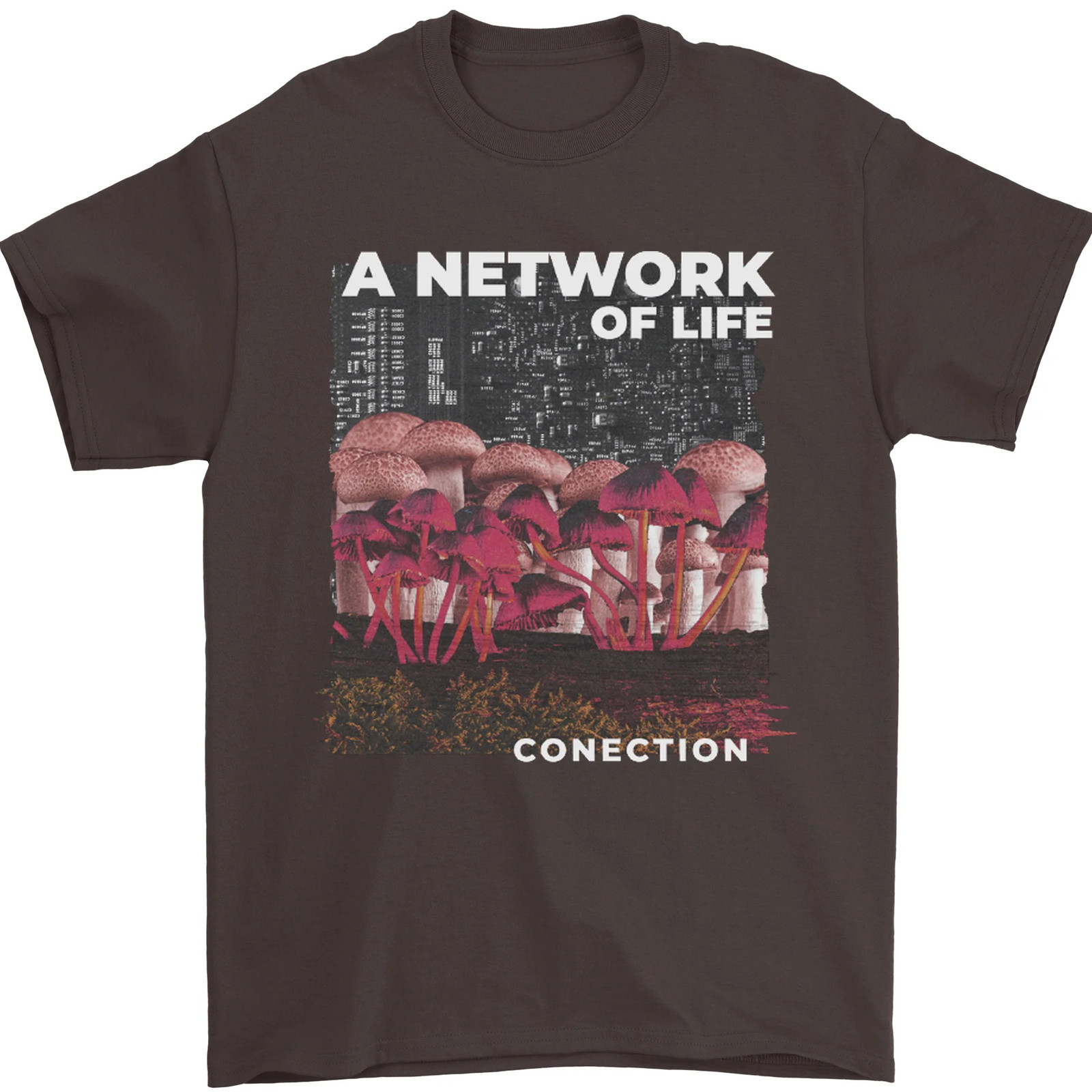 Setas Una Red De Vida Camiseta Para Hombre 100% Algodón