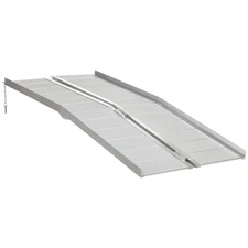 HOMCOM Wheelchair Ramp 6FT, Foldable Aluminum Threshold Ramp economical
