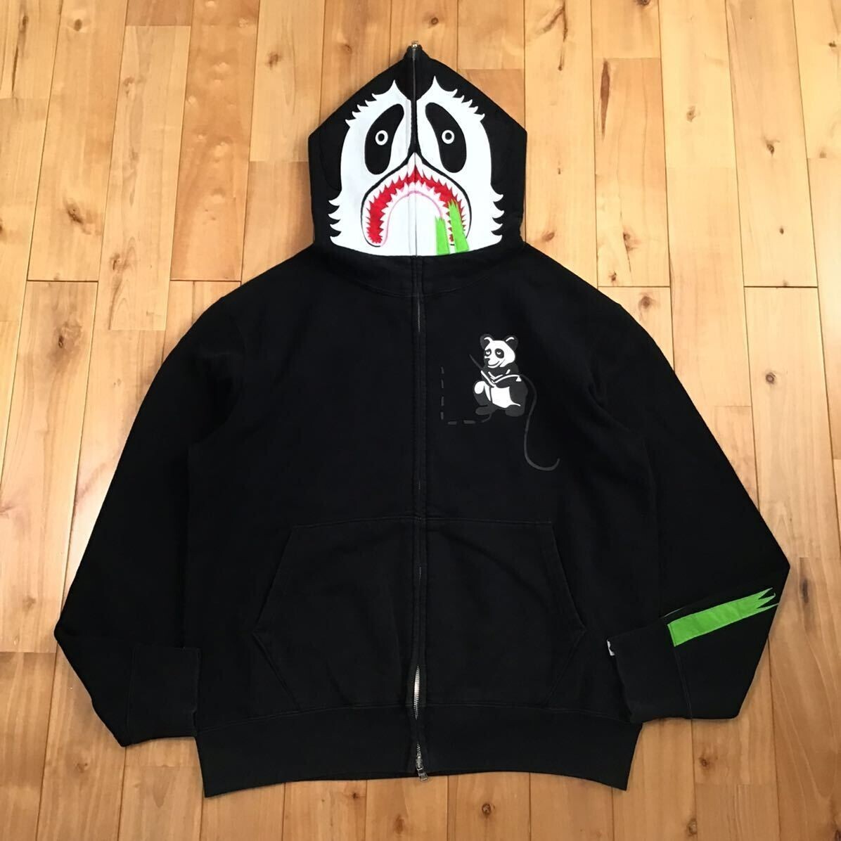 Aoyama Limited BAPE Panda full zip hoodie Black A Bathing Ape Size