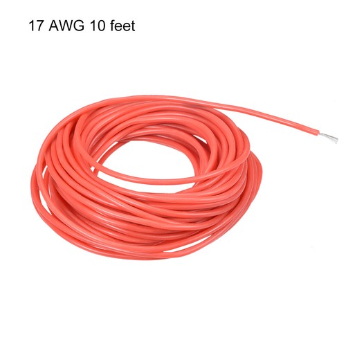 Cable silicona 17 AWG Hilos eléctricos alambre cobre estañado 10 pies rojo - Imagen 3 de 4