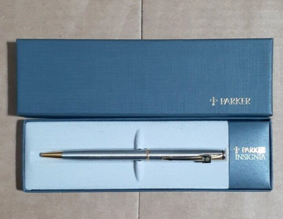 Parker Stainless Steel 2-Tone Gold/Silver Ballpoint Pen With Box
