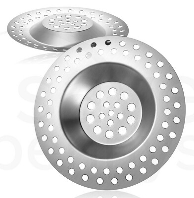 Stahl Metall Stopfen Sieb Küche Spüle Dusche Abfluss Filter Abdeckung Haarfänger