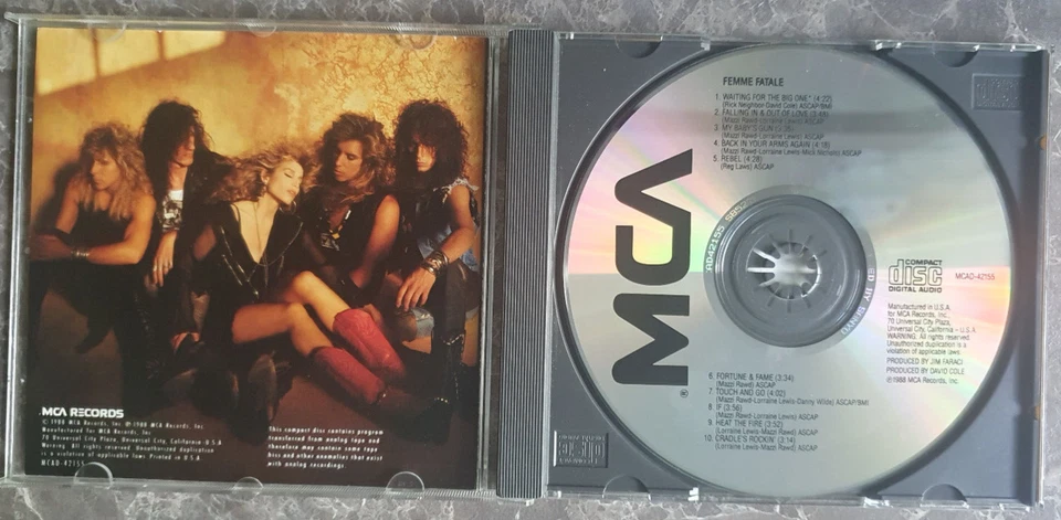 FEMME FATALE - S/T - Female/Pop/Rock Rare  CD 1988 Face to Face, Witness - Bild 3 von 3