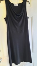 KELSO CAREER Stretch Knit Slvls Dress - 10 - Drape Neck, Banded Waist, A-Line