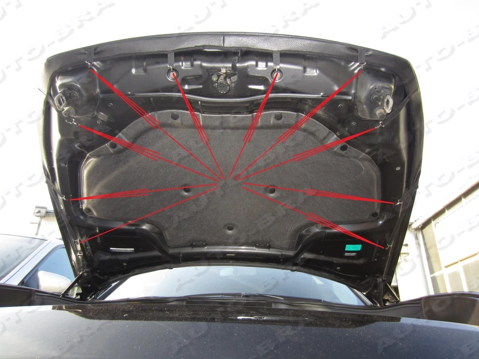 Bonnet Bra óptica carbono para Infiniti FX/QX70 año 2008 protección contra impactos de piedras tuning - Imagen 3 de 4