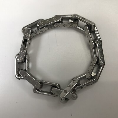 LOUIS VUITTON Monogram Chain Bracelet M00308 LE1294 Size M