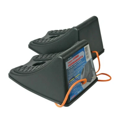 LAMPA Coppia cunei ferma ruota per auto camper carrello roulotte fuoristrada