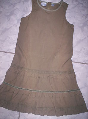 Süßes ''Kiabi Kids'' Sommer-Kleid, khaki, neuw. Gr. 116-128