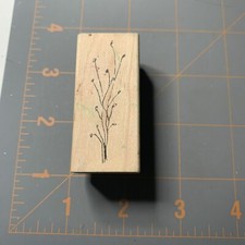 Judith- Wood Mount Rubber Stamp Twig Nature Botanical Filler