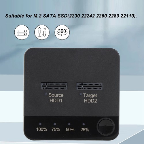 M.2 Duplicator M.2 SATA SSD Docking Station Easy Offline Clone Dual Bay 1Gbps - 第 3/17 張圖片