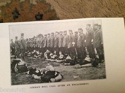 75-3 ephemera ww1 picture 1916 picture german roll call after battle