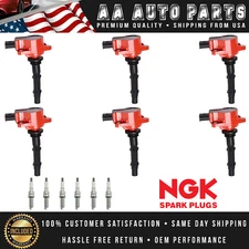 6 Energy Ignition Coil & 6 NGK Spark Plug for 06-11 Mercedes-Benz E350 3.5L V6