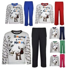 Enfants Filles Garçons Père Noël Little Helper Noël Renne Rudolph Pyjama 1-3 Ans
