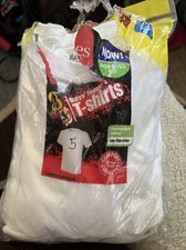 Boys New 5 Pack Hanes T Shirts White Size S Torn Package