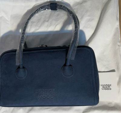 MARGE SHERWOOD Soft Boston Bag Indigo Nubuck Leather | Korea Brand